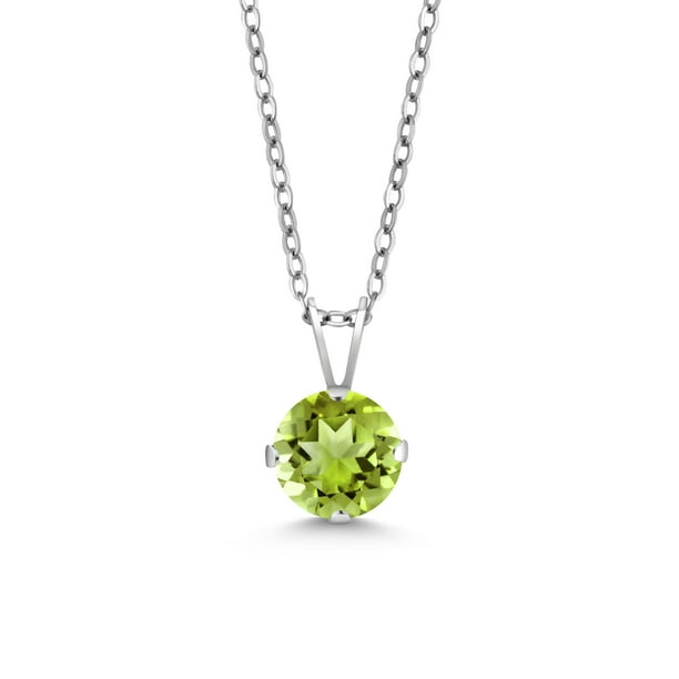 5/8" SPARKLING PERIDOT 925 STERLING SILVER pendant 5/8" SPARKLING PERIDOT 925 STERLING SILVER pendant